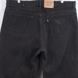 Levi's Men's Jeans 634 Orange Tab 42/32 High-Rise Tapered Black Solid Cotton